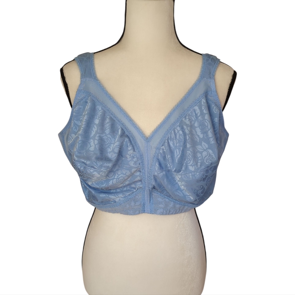 Playtex Wireless 18-Hour Full Coverage Smoothing Bra 44DDD Blue